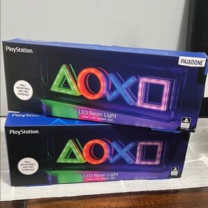 Brand new, 2 pack Paladone Sony PlayStation Icons LED Neon Light - Multicolor